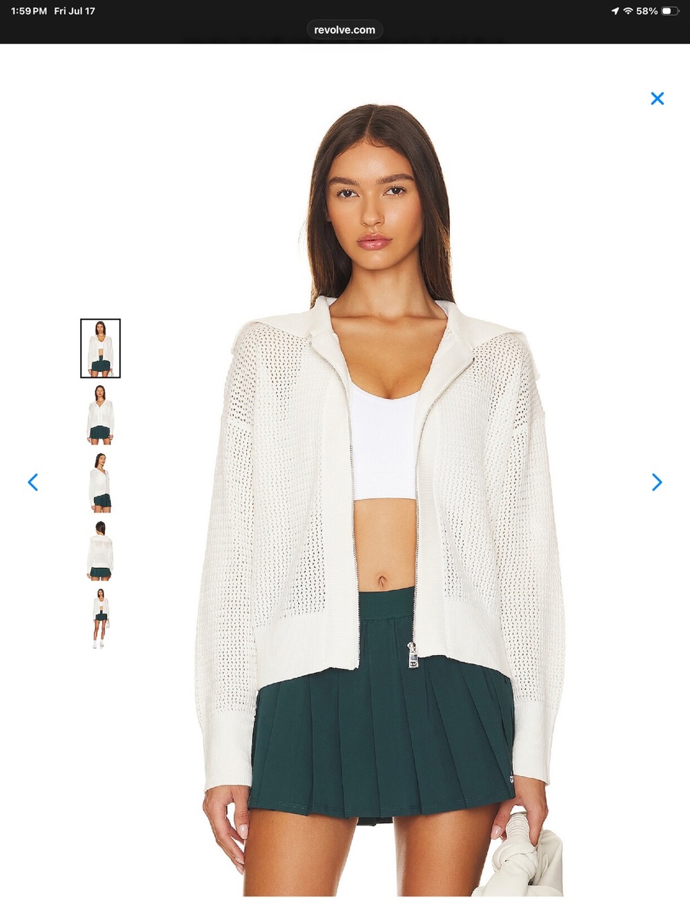 Varley Cream Fairfield Knit Jacket